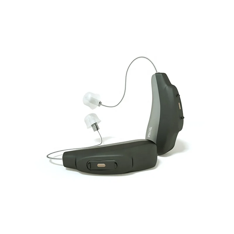 8 Channel Digital Hearing Aid App Control Black RIC Hearing Aids