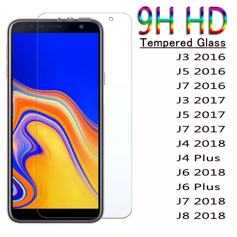 9H HD закаленное стекло для Samsung Galaxy J4 J6 J8 J4Plus 2018 защита экрана J3 J5 J7 2017 2016 защитная