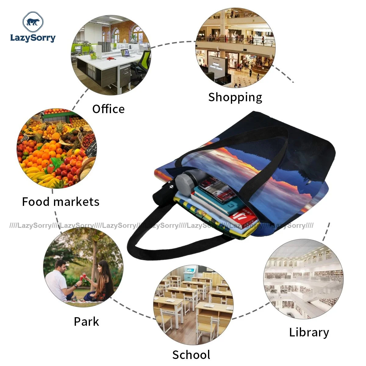 

Primus Shopping Bag Bulk Aesthetic Handbag Polyester Shopping Student Bags