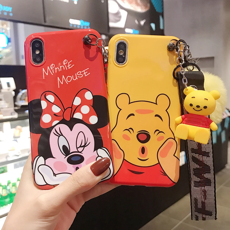 3D мультфильм маленький Стич волосы мяч шнур силиконовый чехол для iPhone 7 8 X XR XS MAX 6 plus samsung Galaxy S10 S9 S8 Note 9 чехол