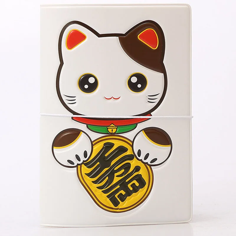 Чехол из искусственной кожи с мультяшным котом Фортуны и для удостоверения