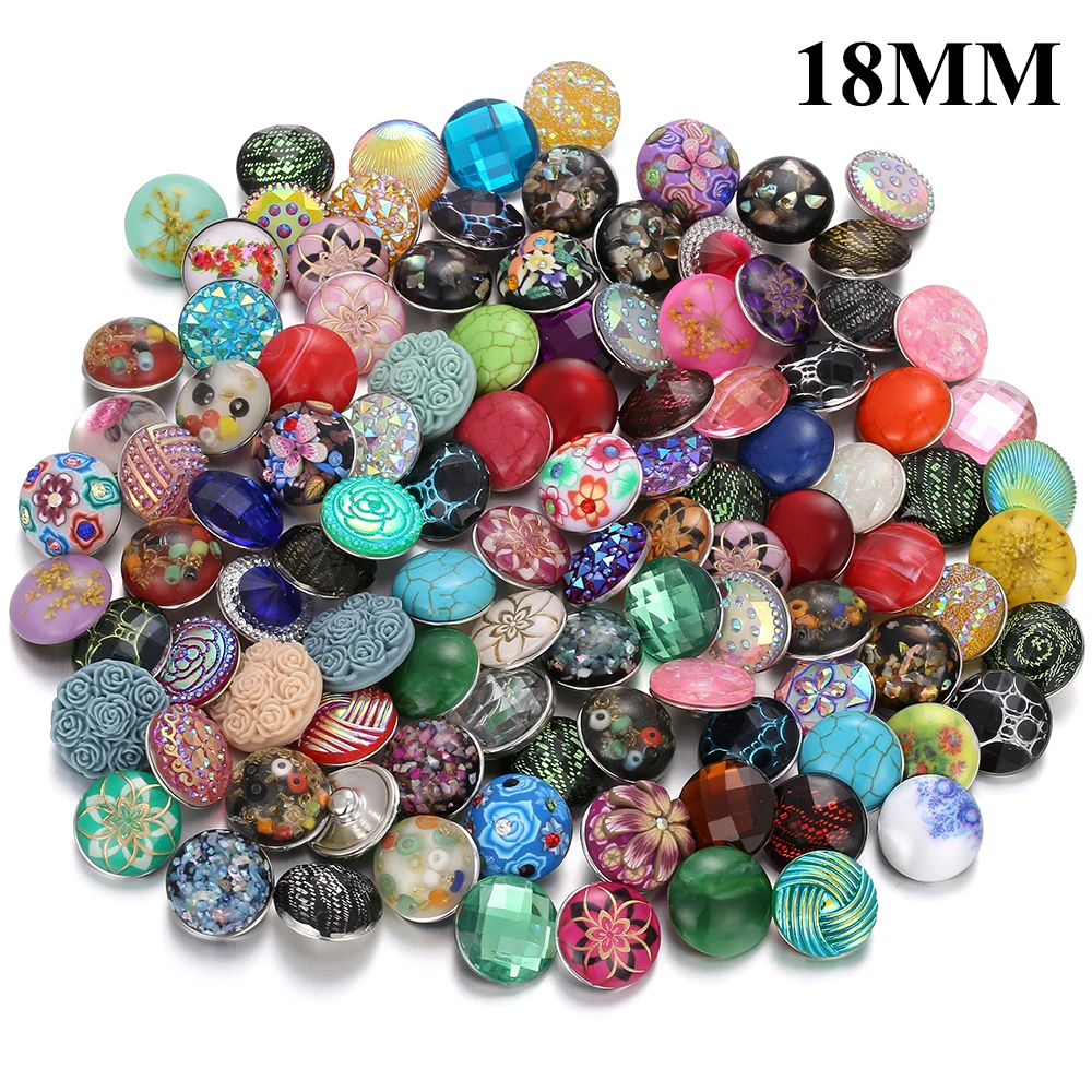 20 шт./лот ювелирное изделие 18 мм различные стили металлические кнопки