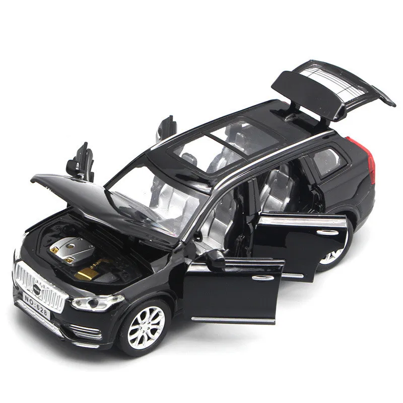 Высокая симуляция 1:32 Volvo XC90 SUV модель сплава изысканный литье под давлением звук и