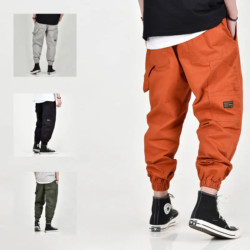 Джинсы мужские свободного покроя с большими карманами модные штаны карго брюки