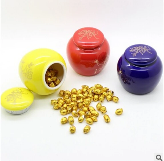 Chinese 30g ripe tea Gold Tin Foil Packing Resin with caddy | Дом и сад