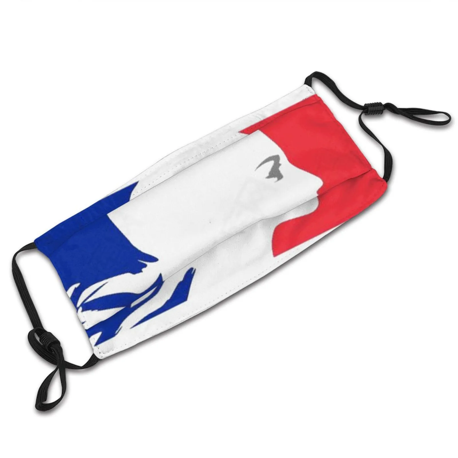 

French Women Fashion Masker Creative Flag Fabric Masque Pm2.5 Non Disposable Washable Filter Dust Mouth Mask Face