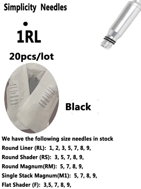 

20PCS 1R 2R 3R 5R 7R 9R RS M1 Profession Tattoo Needle Permanent Makeup Cartridge Needles for Tattoo Machine Kit Eyebrow Needle
