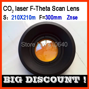 F-Theta 210X210 scan len of Znze  for CO2 laser machine wave length 10.6 micron focus length F300 screw 85X1 MORE SIZE AVAILABLE
