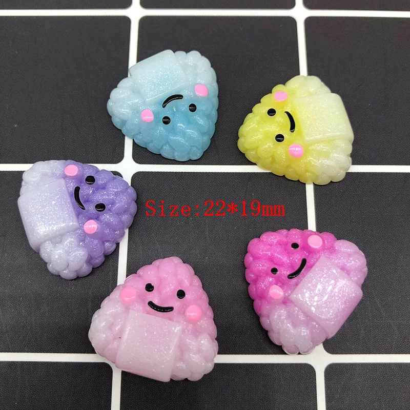 10 шт. милые для рисовых шариков с плоской задней частью резиновый Кабошон