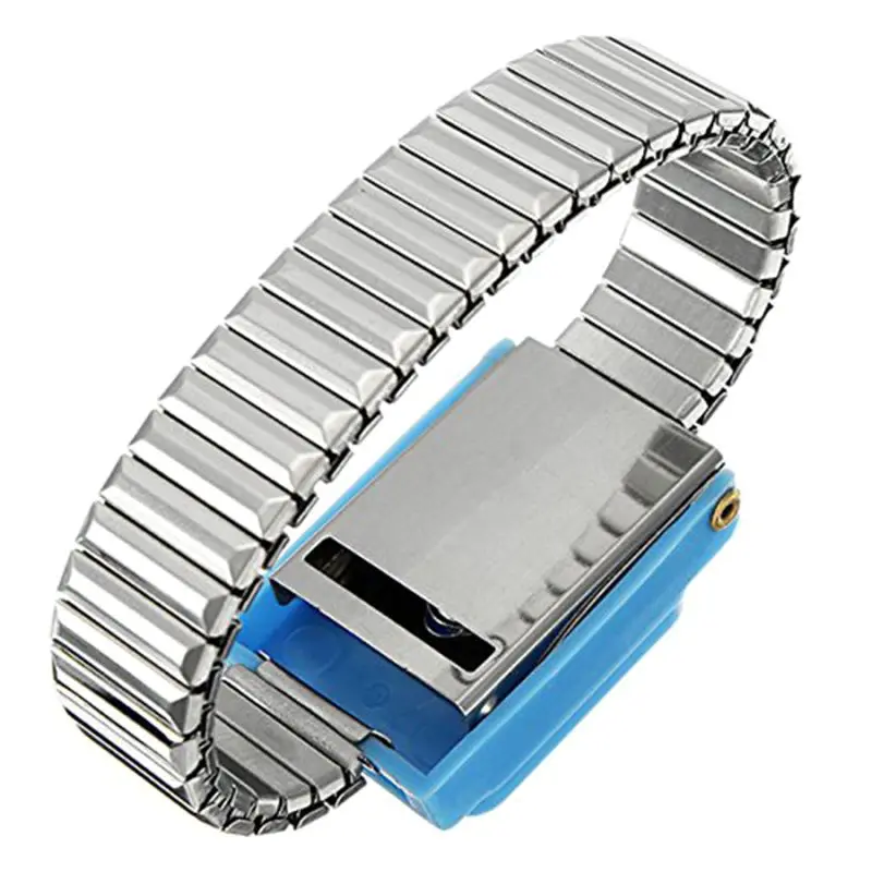 

Metal Anti Static Wrist Band Strap Wireless Adjustable ESD Wristband Discharge Electronic Work Cordless Bracelet Supplies W3JB