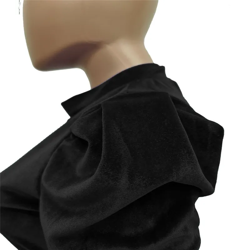 ANJAMANOR бархатный сексуальный зимний комплект из 2 предметов женский укороченный