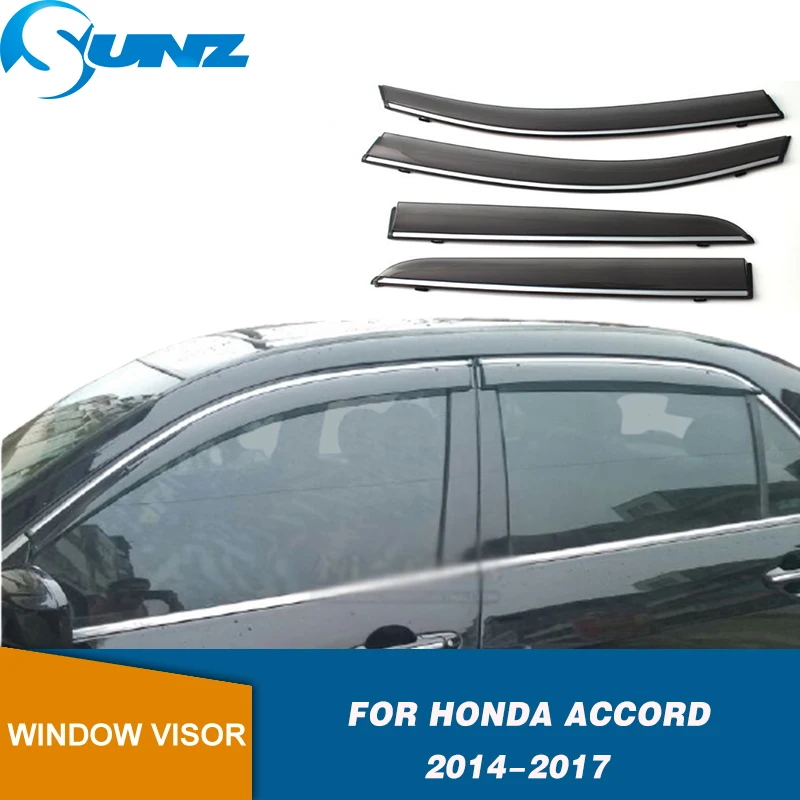 

Side Window Deflectors For Honda Accord Sedan 2014 2015 2016 2017 Smoke Window Visors Weathershields Wind Rain Guards SUNZ