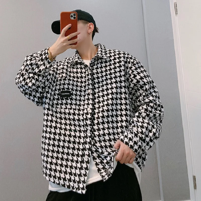 

ZOGAA New Men's Cardigan Shirt Sportswear Warm Men's Fashion Plaid Harajuku Casual Shirt Streetwear Hip-Hop Jacket Large Size