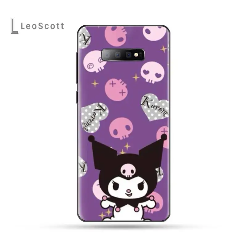 Kawaii Kuromi Colorful cartoon Black TPU Phone Cover For Samsung Galaxy S8 S9 S10 Plus Lite S10E Note 3 4 5 6 7 8 9 10 Pro cover | Мобильные