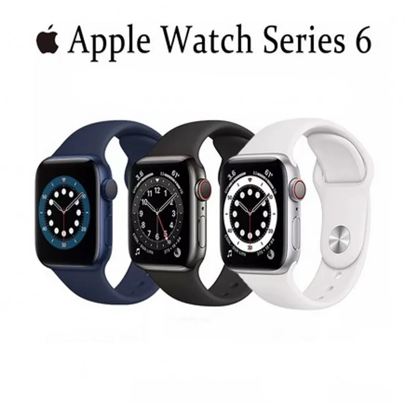 

Оригинальные б/у Apple Watch Series 6 GPS сотовый 40 мм/44 мм алюминиевый чехол 5 цветов спортивный ремешок Смарт-часы