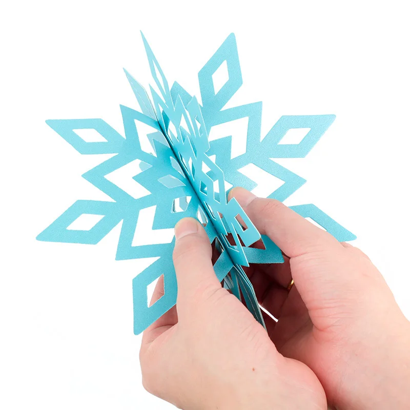 6pc 3D Hollow Snowflake Paper Garland Christmas Ornaments Wall Hanging New Year Decoration For Home noel navidad 2019 | Дом и сад