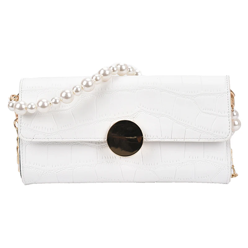 

Niche Design Bag Female Wild 2021 New Fashion Chain Messenger Bag Pearl Handbag Square Bag Shoulder Bag Width: 23cm