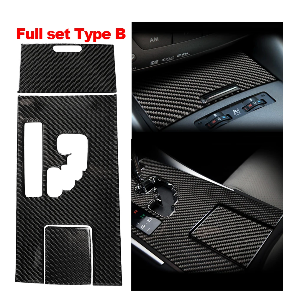 

Real Carbon Fiber Interior decorative trims gear box Cigarette lighter trims for Lexus IS