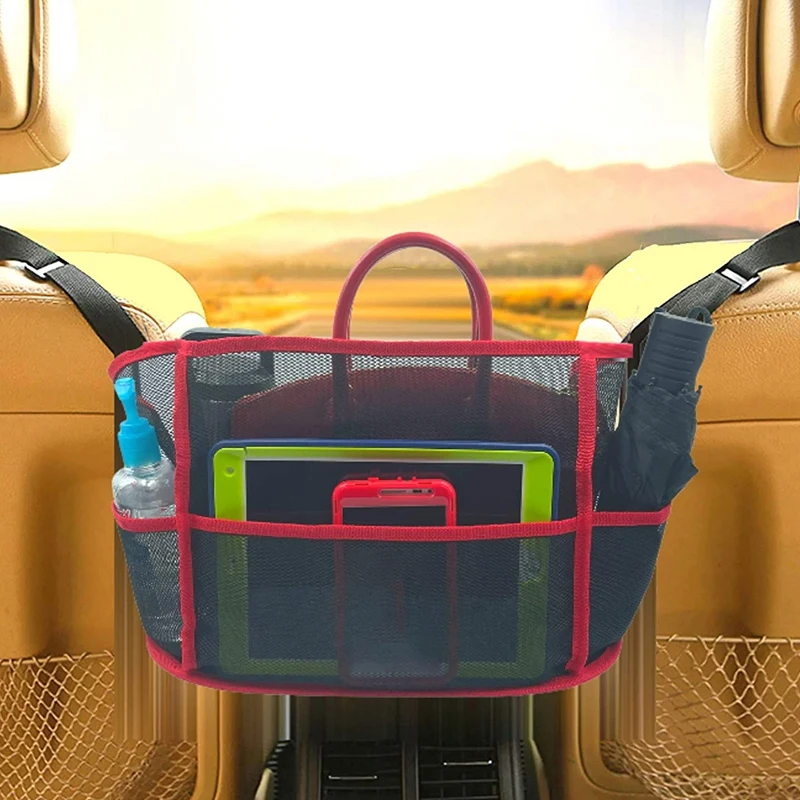 

Extra Large Capacity Car Net Pocket Handbag Holder Between Seats - Large Capacity Car Net Organizer
