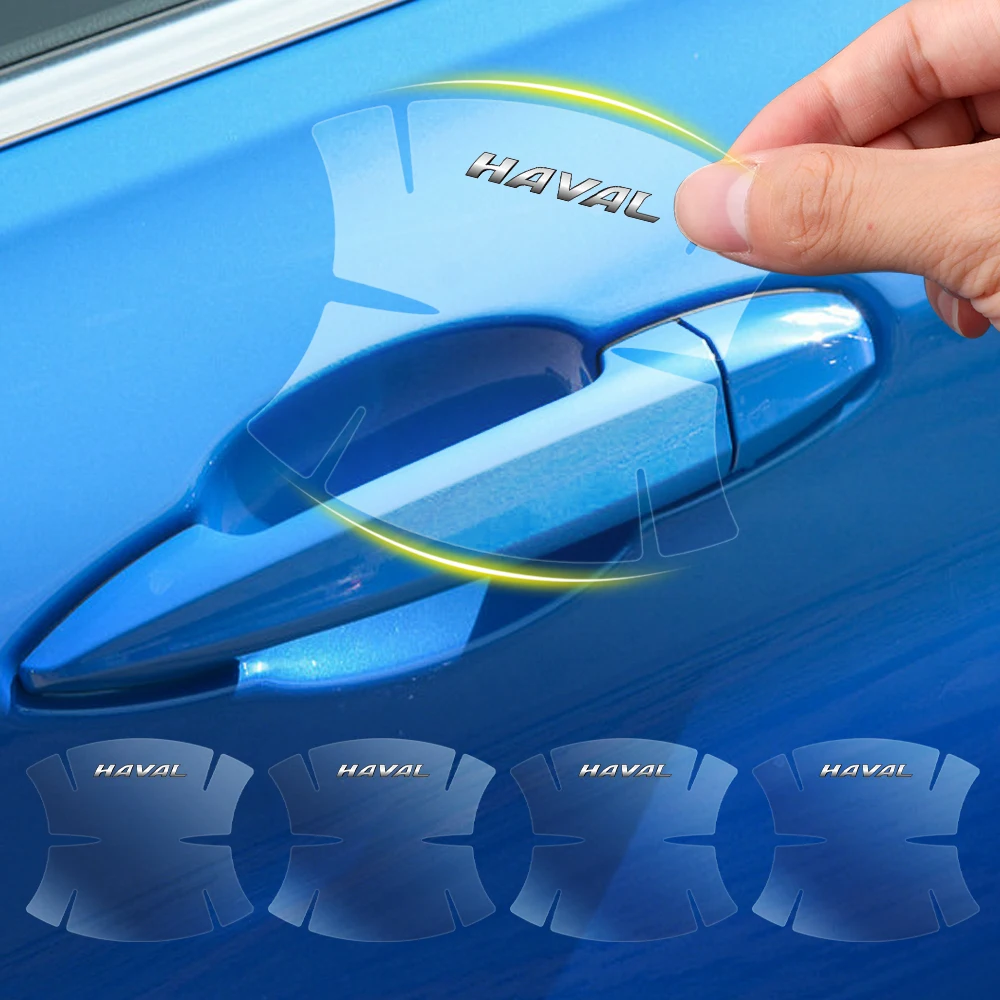 

8Pcs Car Door Handle Anti Scratches Transparent Protection Stickers For Haval H1 H2 H5 H6 H7 H9 F7 F7X Car Styling Accessories