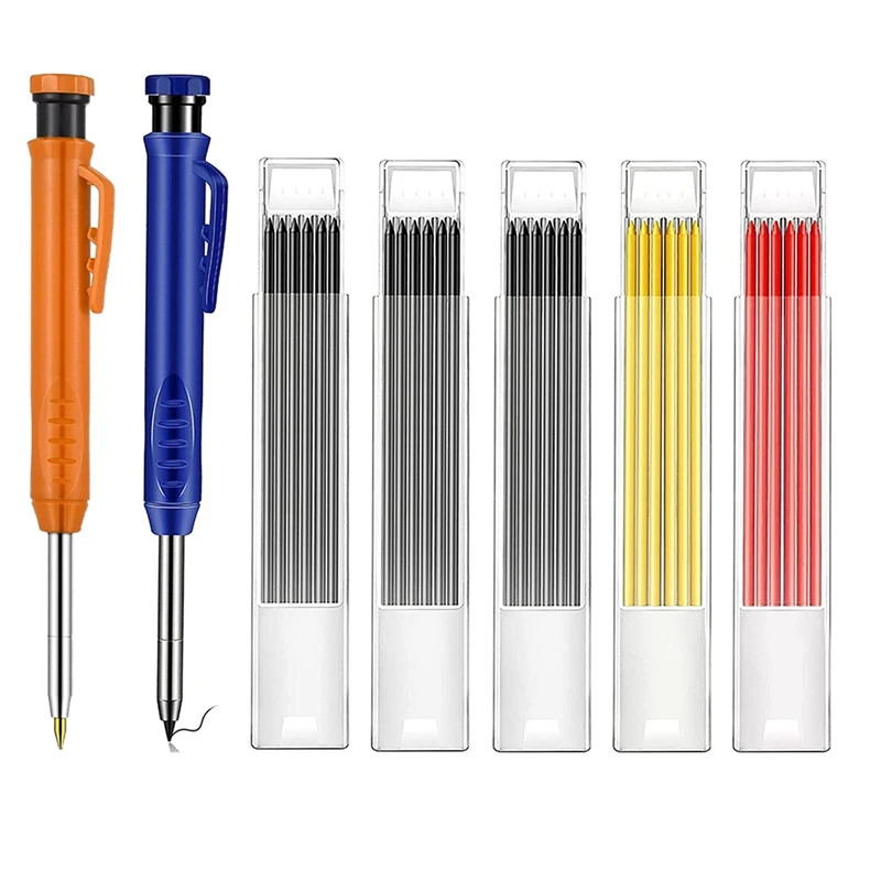 

Твердый плотничный карандаш, набор с 5 коробками, механический карандаш для плотника, набор строительных карандашей с глубоким отверстием, ...