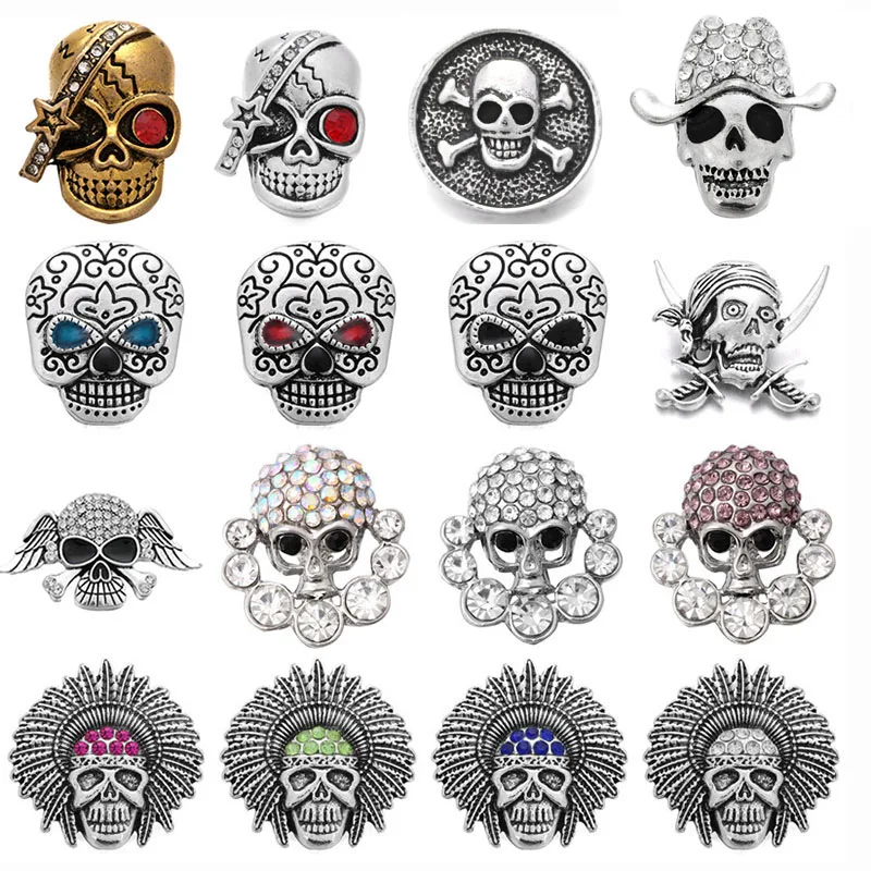 6 шт./лот новые ювелирные изделия с застежкой 18 мм кнопки смешанные кристаллы