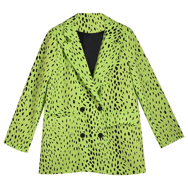 

Sister Fara Chic Polka Dot Print Blazer Women's Spring Jacket Coat Long Sleeve Thin Blazers Ladies Autumn Casual Women's Suit