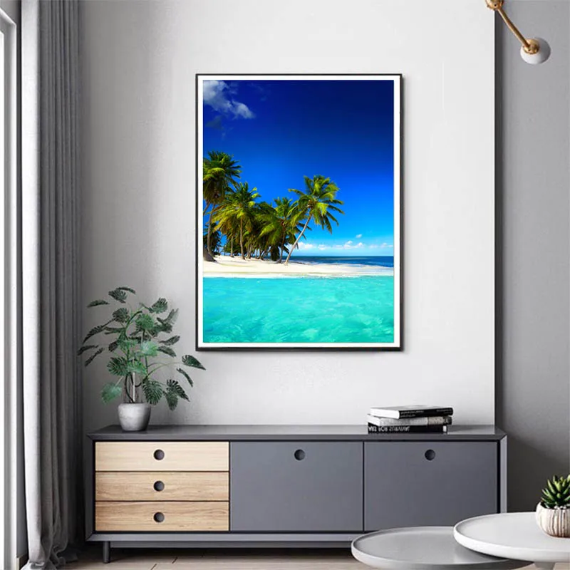 Алмазная картина сделай сам солнце пейзаж вышивка крестиком квадратная пляжный