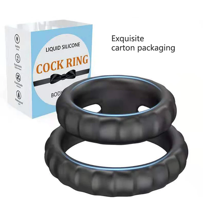 Se мужское кольцо с замком увеличивающее пенис на черное из жидкого силикона
