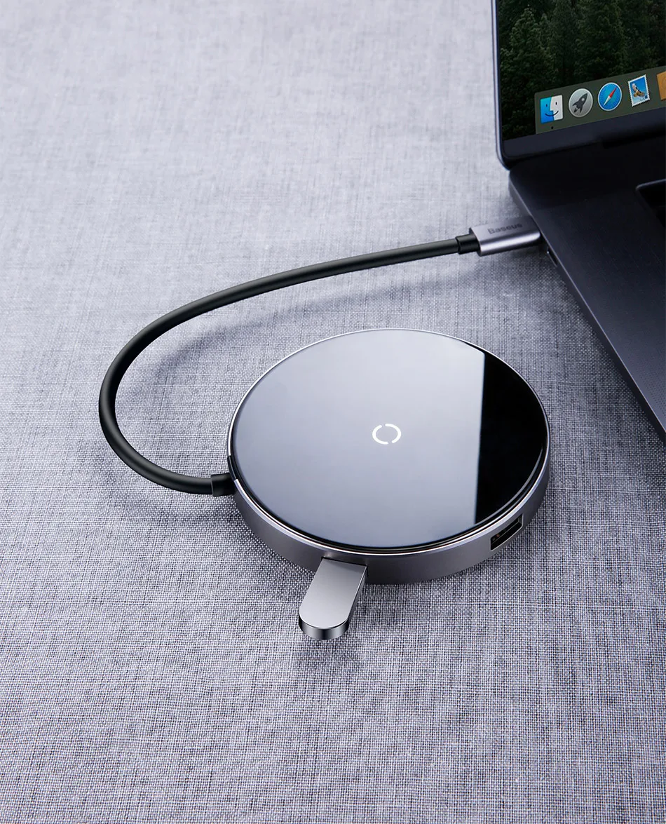 Baseus USB Type C HUB to HDMI 4k USB 3.0 HUB Type-c PD Power Adapter For MackBook Pro Air Qi Wireless Charger USB-C Splitter HAB