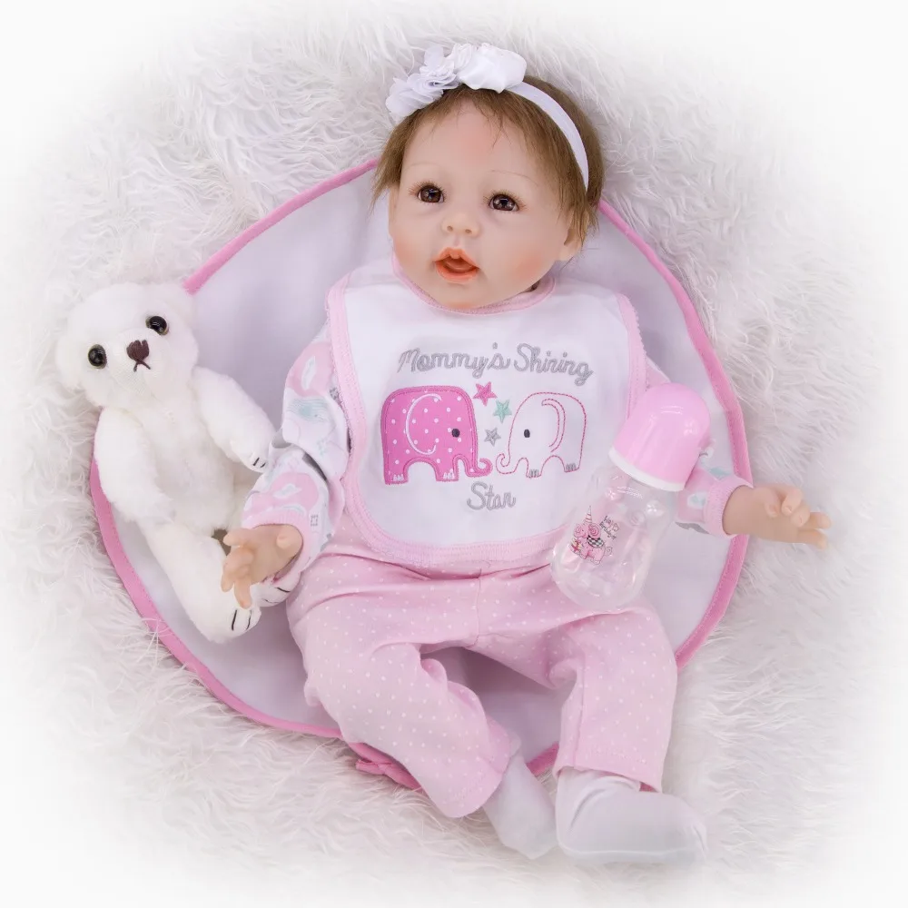 Игрушки реборн для девочек мягкие силиконовые куклы-младенцы реалистичные