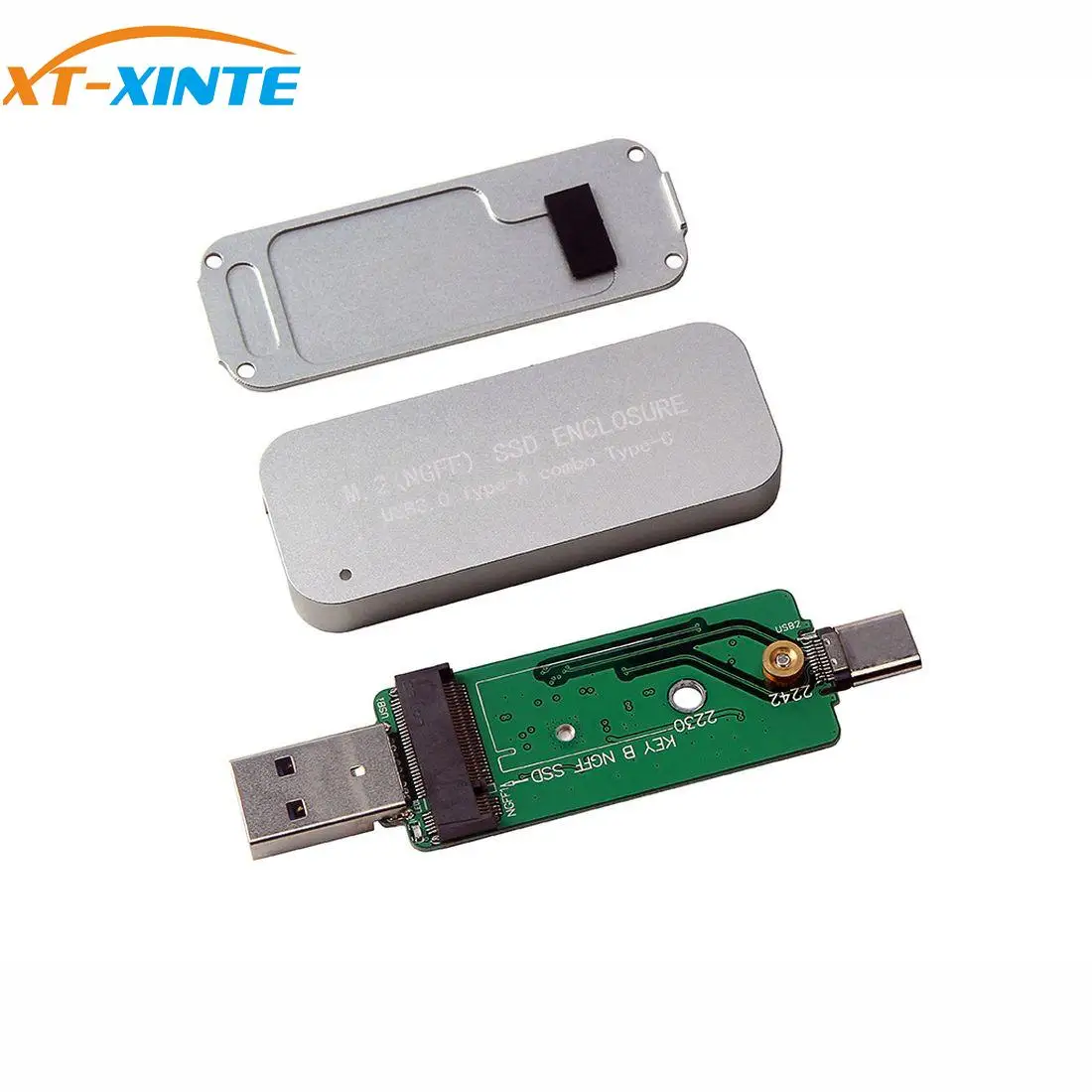 USB3.0 to M.2 SSD Enclosure USB Type-A Combo Type-C for NGFF OTG Cellphone Laptop Computer PC 2230 2242 HDD Mobile Drive Case