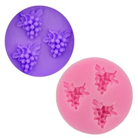 new arrival grape shaped 3d silicone cake fondant mold diy grape chocolate cake decoration tools soap candle moulds 9165