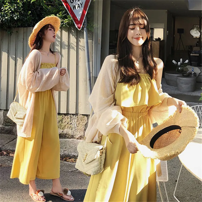 Комбинезон женский свободный большого размера 4XL с эластичной резинкой на талии |