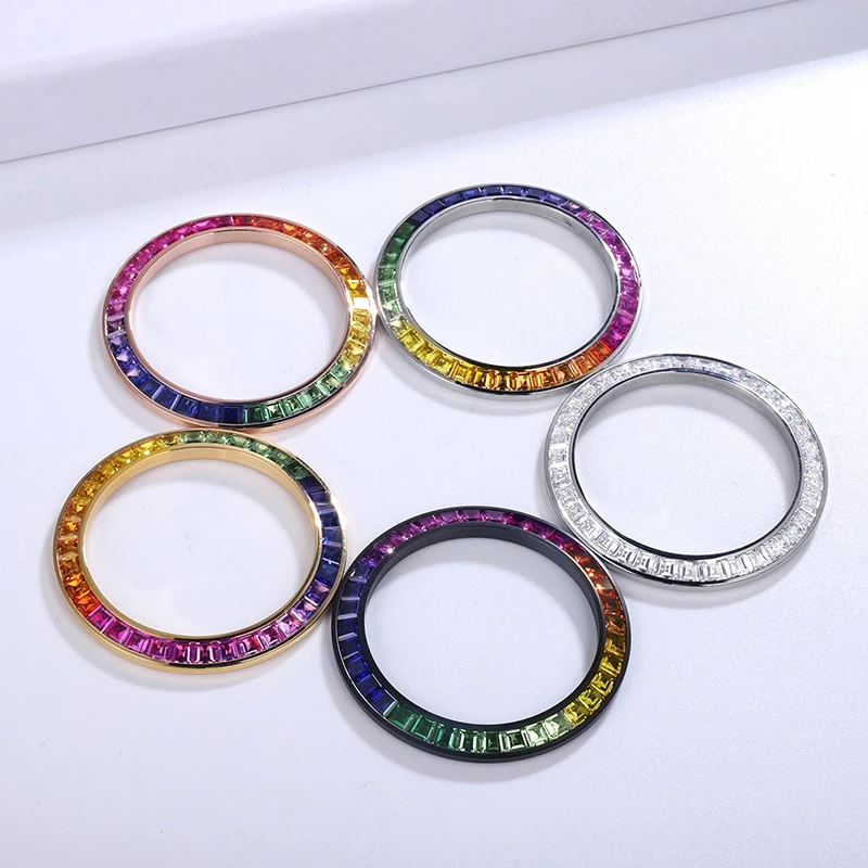 Customized Watch Bezel Daytona 40mm Inserts Made Out of Stainless Steel with Moissanite