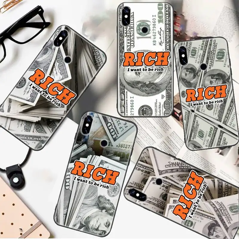 

Dollar Banknote Money Phone Case For Redmi 7 8 9 A K20 30 Pro Note 8 9 Pro 9s 10