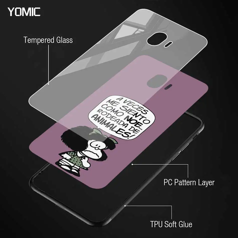 

Mafalda Hot Sale Case for Samsung Galaxy A50 A51 5G A71 A70 A31 M31 A30 A10 A40 M51 A41 A21s A91 M30s A20s A11 Glass Phone Cover