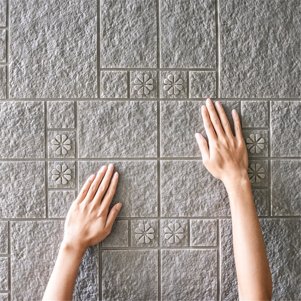 ПЭ пены 3D обои DIY стикер стены s Настенный декор тисненый кирпич камень фон для