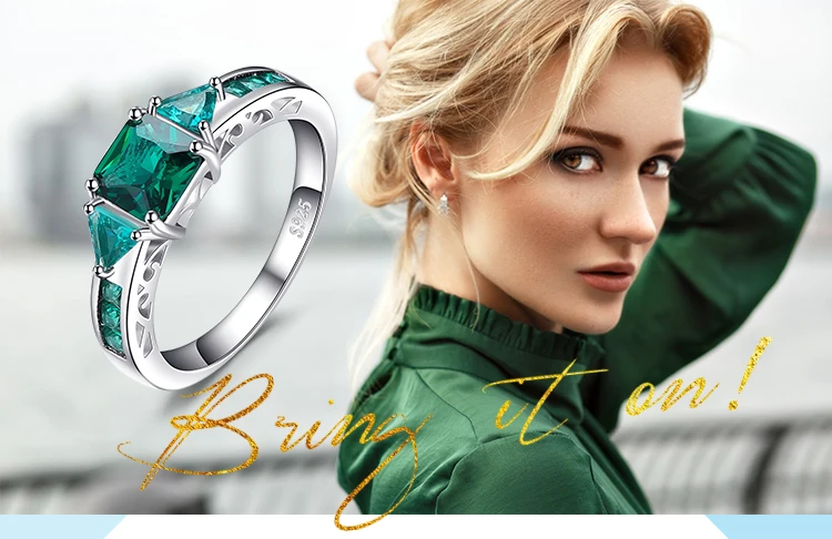 Jewelrypalace уступили 1.3ct Nano России имитация Изумрудный себе кольцо стерлингового серебра 925 silvern дружбы любовь подарок ювелирных изделий