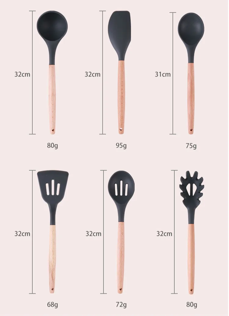 Аксессуары для кухни набор из 6 предметов антипригарная специальная ложка