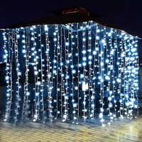 6x1m 6x2m 6x5m 8x3m 10x5m window curtain icicle string light for christmas wedding party garden outdoor indoor wall decor