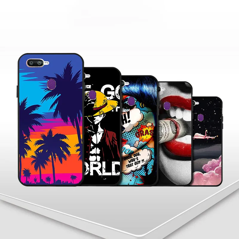 Силиконовый мягкий ТПУ чехол для oppo A5 A83 F9 F7 Матовая покраска Чехлы F11 Pro милый