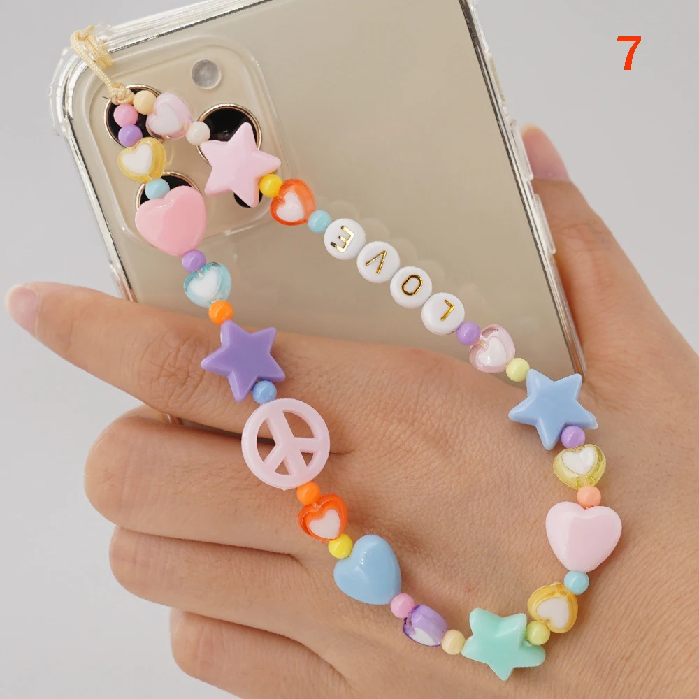 Universal Multi Color Phone Charm Strap Smile Pearl Mobile Chain Choker Necklace Case Hanging Cord for Keys | Мобильные телефоны и