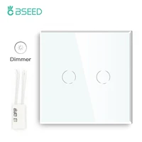 bseed eu touch dimmer switch 2 gang 1 way led white black gloden crystal class panel dimmer