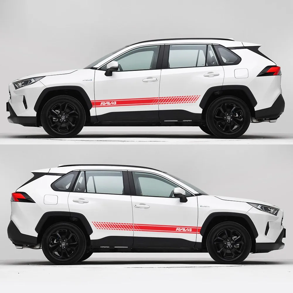2 шт. автомобильные виниловые наклейки на юбку для Toyota RAV4 | Автомобили и мотоциклы