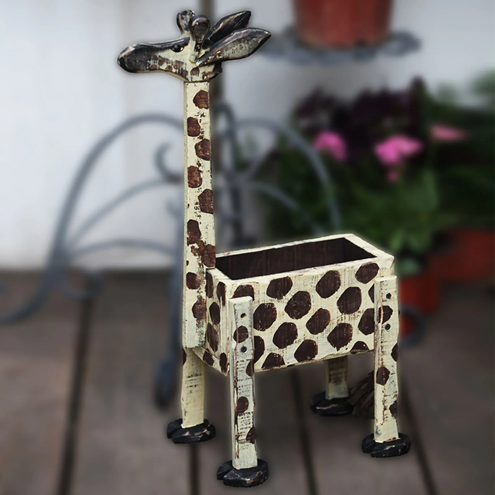 

Giraffe Flower Pots Cute Animal Patterns Decoration Planter for Home Bonsai Flower Pots Home Gift Planters Easy Assembly Drains