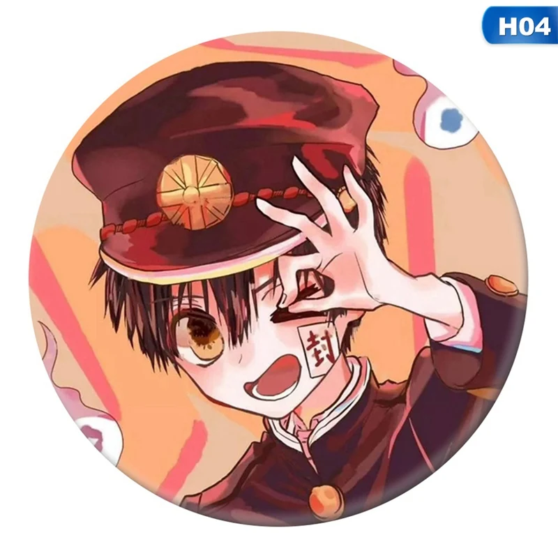 Японское аниме в туалетном переплете Jibaku Shounen Hanako-kun Nene Yashiro Teru Minamoto Hanako Косплей Bedge