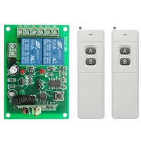 3000m dc 12v 24v 2ch 2 ch 10a wireless remote control led light switch relay output radio rf transmitter and 433 mhz receiver