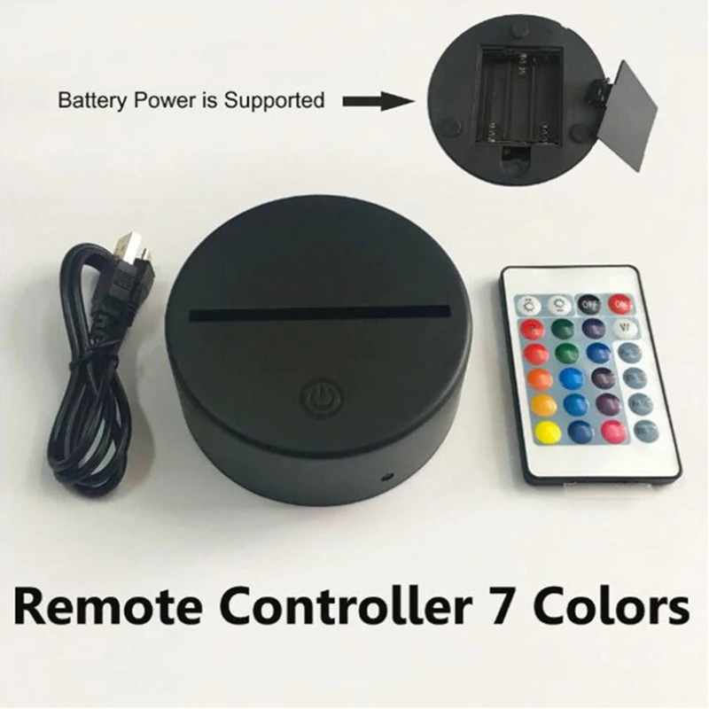 LED 3D мультфильм Багги внедорожник Ночная акриловая лампа светящаяся с касанием и