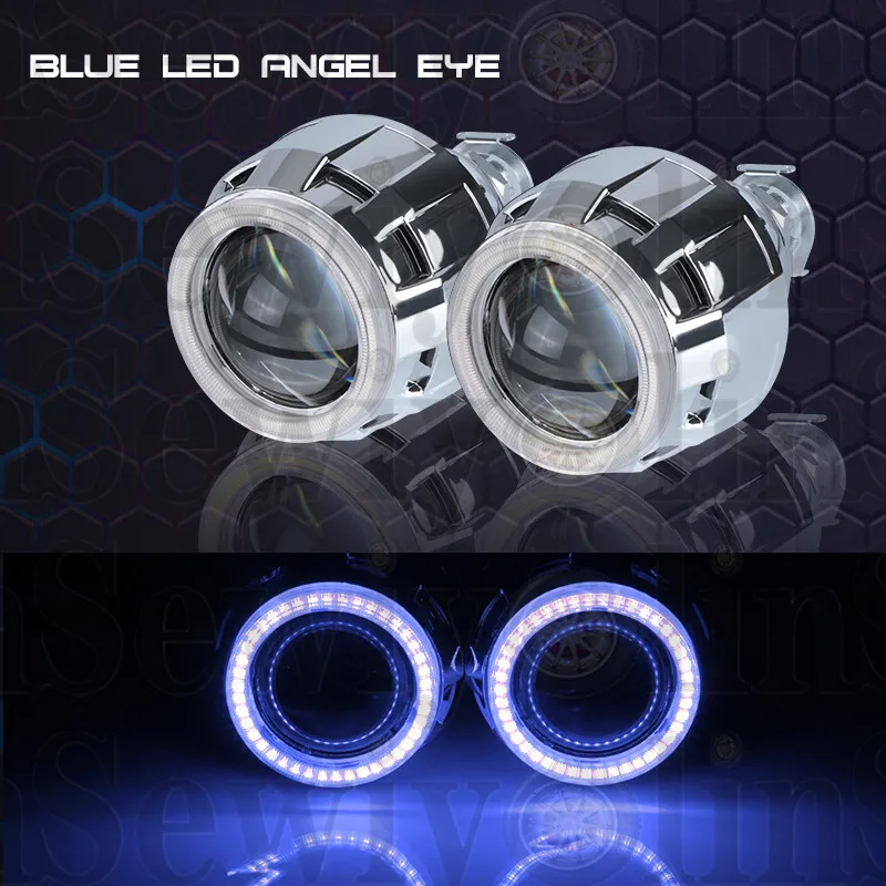 

LED Bar Car Light Accessories Lens Adapter 2.5 Inch HID Bi-xenon LHD High Low Beam Mini H1 Projector Headlight H4 H7 Headlights